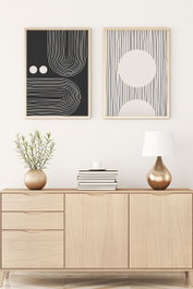 Wallity Huhu87 - Set de 2 Pinturas Decorativas Multicolor de 35 x 50 cm